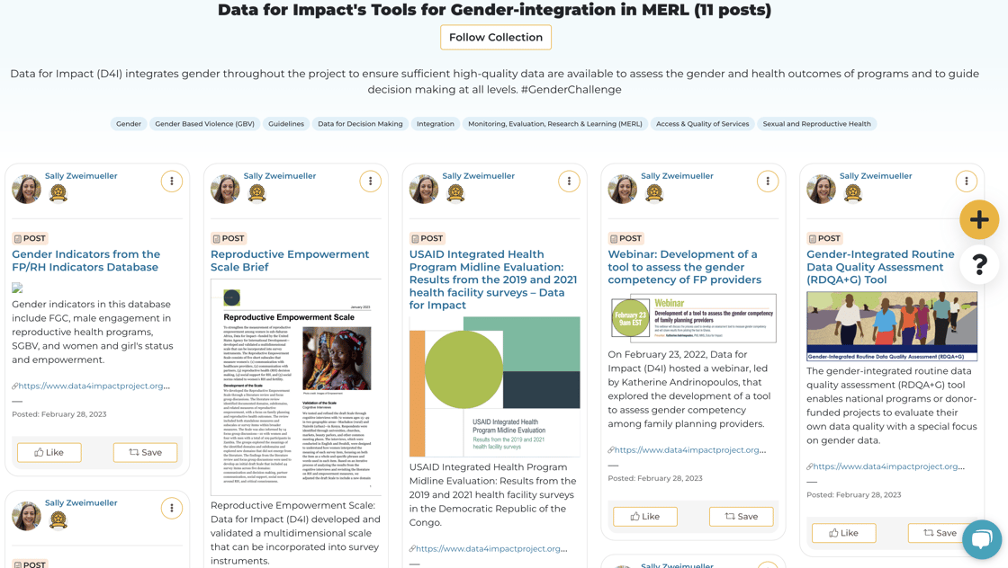 D4I Tools for Gender-integration in MERL